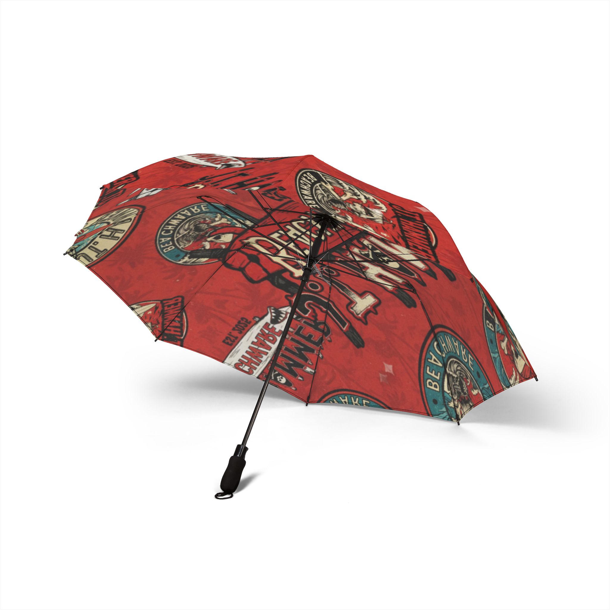 Boardwalk Red Foldable Umbrella